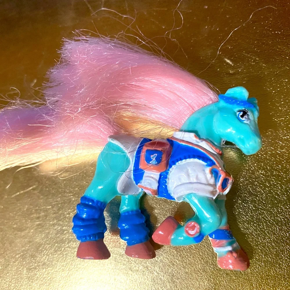 LITTLE BEAUTIES VTG 1991 WORKOUT GIRL MINIATURE PONY PARTY FAVOR TOYS R US 2”